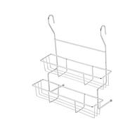 MALLONY Полка двухъярусная навесная для кухни FORTUNA PR-06, 28,5*14*30,5 см (008439)