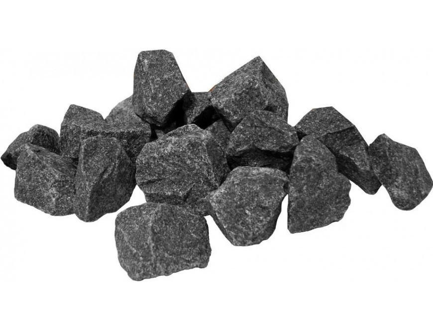 Камни для бани Габбро-диабаз колотый 20кг (мелкий) - фото 1 - id-p222777216