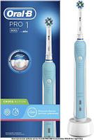 Электрическая зубная щетка Oral-B Cross Action Pro 500 насадки для щётки: 1шт, цвет:голубой [pro 500 cross