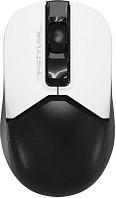 Мышь A4TECH Fstyler FB12S, оптическая, беспроводная, USB, черный и белый [fb12s usb panda]