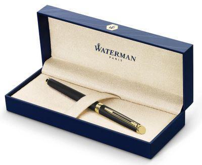 Ручка роллер Waterman Hemisphere (CWS0920750) Matte Black GT F чернила черн. подар.кор. - фото 4 - id-p221592086