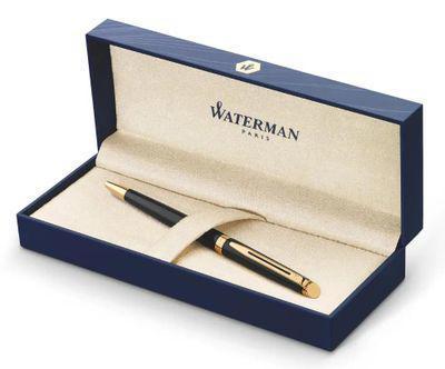 Ручка шариков. Waterman Hemisphere (CWS0920770) Matte Black GT M чернила син. подар.кор. - фото 3 - id-p221592125