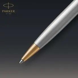 Ручка шариков. Parker Sonnet Core K527 (CW1931507) Stainless Steel GT M чернила черн. подар.кор. - фото 4 - id-p221592127