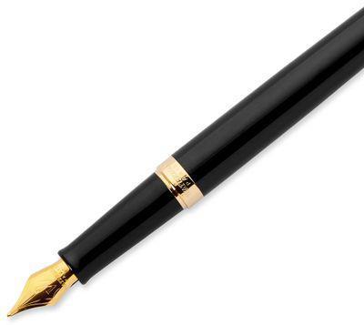 Ручка перьев. Waterman Hemisphere (CWS0920610) Mars Black GT F ст.нерж. подар.кор. - фото 1 - id-p221592134