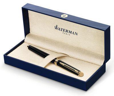 Ручка перьев. Waterman Hemisphere (CWS0920610) Mars Black GT F ст.нерж. подар.кор. - фото 5 - id-p221592134