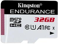 Карта памяти microSDHC UHS-I U1 Kingston High Endurance 32 ГБ, 95 МБ/с, Class 10, SDCE/32GB, 1 шт., без