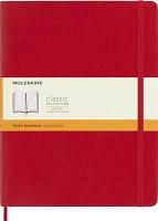 Блокнот Moleskine Classic Soft, 192стр, в линейку, мягкая обложка, красный [qp621f2]