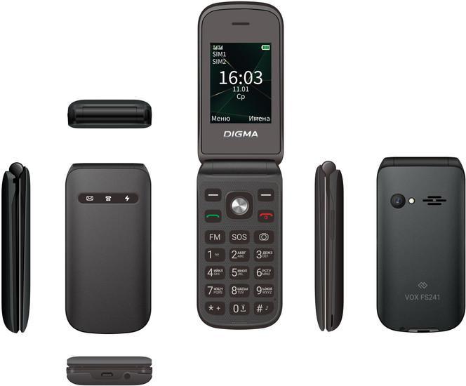 Кнопочный телефон Digma Vox FS241 (черный) - фото 3 - id-p221327766