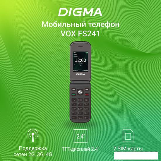 Кнопочный телефон Digma Vox FS241 (черный) - фото 10 - id-p221327766