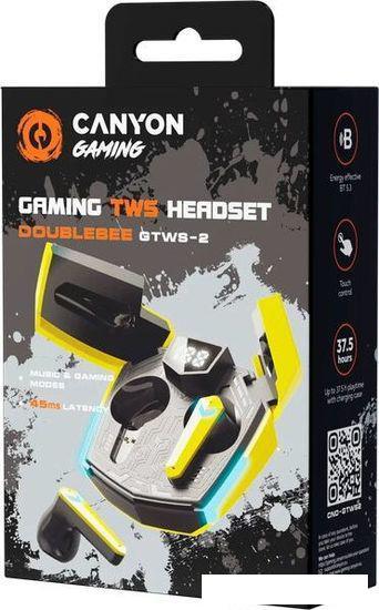 Наушники Canyon Doublebee GTWS-2 (черный/желтый) - фото 6 - id-p222167607