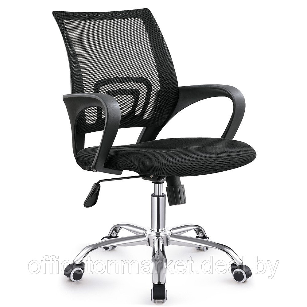 Кресло для персонала ANSA "804", сетчатая ткань, хром, черный - фото 1 - id-p222752220