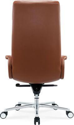 Кресло руководителя Cactus CS-LBR-CARACAS, на колесиках, кожа, коричневый - фото 5 - id-p221662790