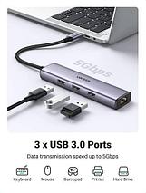 USB-хаб  Ugreen CM475 USB C to Ethernet 60600, фото 2