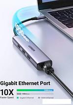 USB-хаб  Ugreen CM475 USB C to Ethernet 60600, фото 3