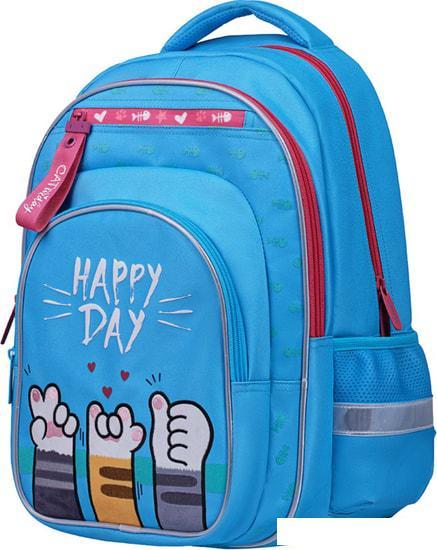 Школьный рюкзак Berlingo Cat's paw (голубой) - фото 1 - id-p222266172