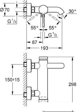 Смеситель Grohe Essence New 33624001, фото 2