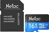 Карта памяти Netac P500 Standard 16GB NT02P500STN-016G-R (с адаптером)