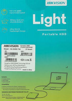 Внешний диск HDD Hikvision T30 HS-EHDD-T30 1T Green Rubber, 1ТБ, зеленый - фото 2 - id-p221147960