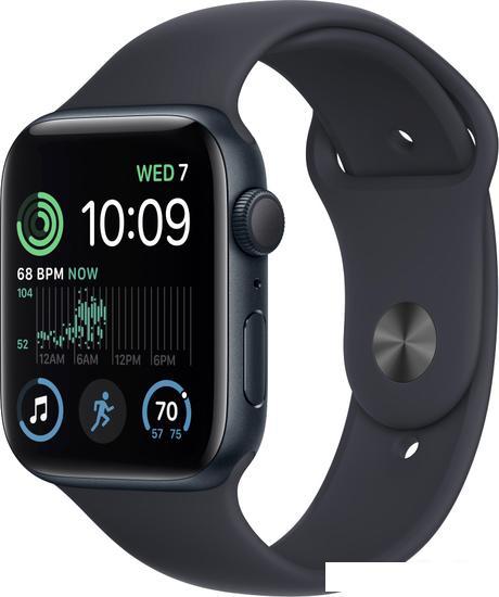 Умные часы Apple Watch SE 2 40 мм (алюминиевый корпус, полуночный/полуночный, спортивный силиконовый - фото 1 - id-p222142937