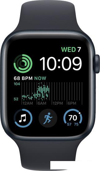 Умные часы Apple Watch SE 2 40 мм (алюминиевый корпус, полуночный/полуночный, спортивный силиконовый - фото 2 - id-p222142937