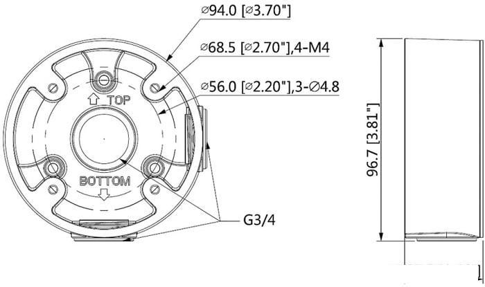 Кронштейн Dahua DH-PFA13A-E - фото 9 - id-p222388152