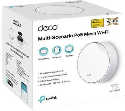 Бесшовный Mesh роутер TP-LINK Deco X50-PoE(1-pack), AX3000, белый - фото 5 - id-p221870828