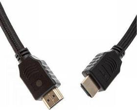 Кабель аудио-видео Cactus CS-HDMI.2-3, HDMI (m) - HDMI (m) , ver 2.0, 3м, GOLD, черный
