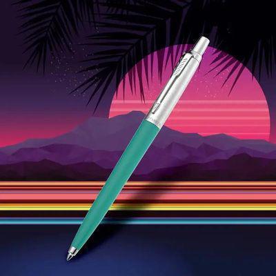 Набор ручек Parker Jotter Originals 80s Retrowave (2186315) Caribbean Blue/Apple Green руч.шар. 2шт. - фото 3 - id-p222585111