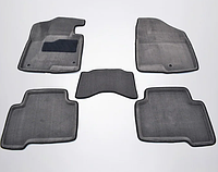 Коврики салона 3D текстильные серые для Hyundai Santa Fe (2012-2018) № 84120
