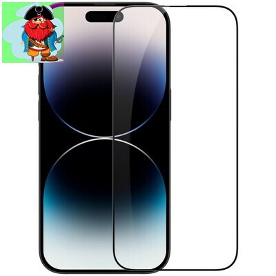 Защитное стекло для Apple iPhone 15 Pro Max 5D (полная проклейка), цвет: черный - фото 1 - id-p222777449