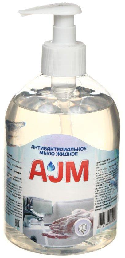 Мыло жидкое AJM 500 мл, «Антибактериальное», с дозатором - фото 4 - id-p222777454