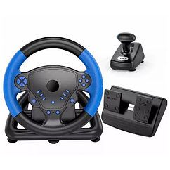 Руль игровой с педалями и коробкой передач 4в1 Wireless Multi-Function Steering Wheel P4/P3/PC