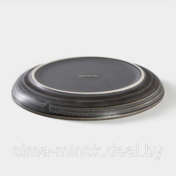 Тарелка фарфоровая десертная Magistro Urban, d=17 см, цвет серый - фото 3 - id-p222778671