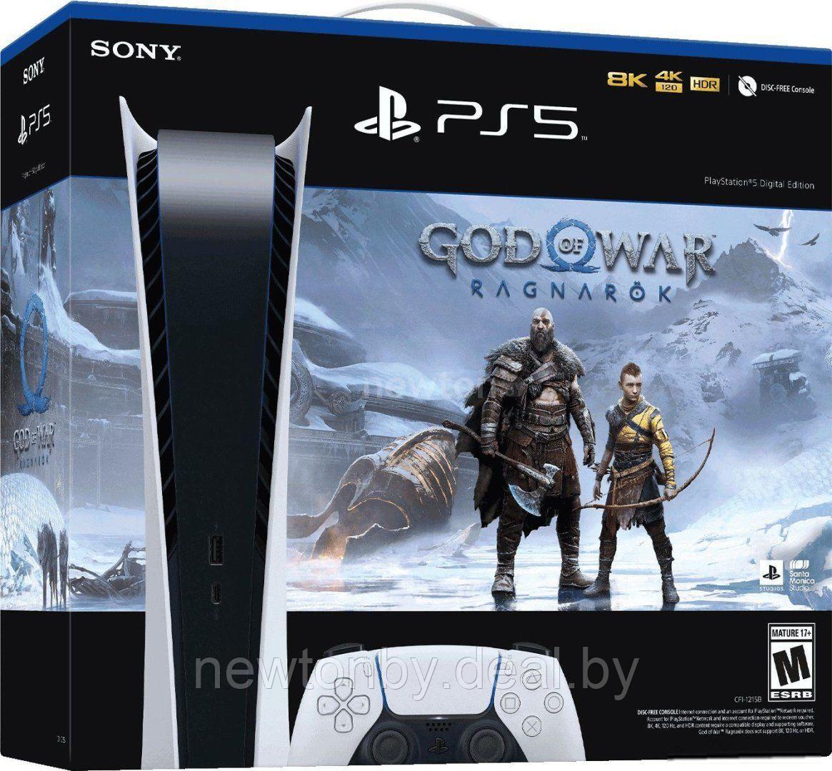 Игровая приставка Sony PlayStation 5 Digital Edition + God of War: Ragnarok - фото 1 - id-p222778901