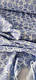 Футер 2-х нитка с начесом  100 % хлопок Цветы на голубом, фото 3