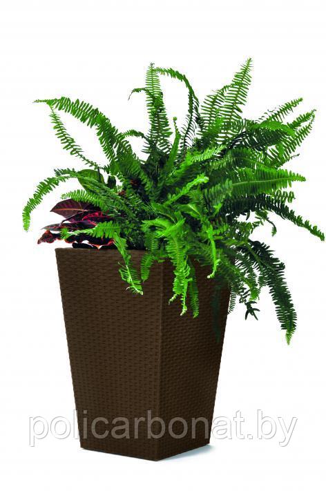 Горшок для цветов пластиковый Keter Rattan Plante 23,6л., коричневый - фото 6 - id-p222784240