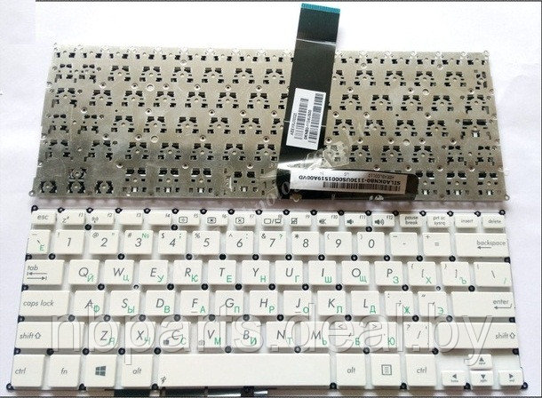 Клавиатура для ноутбука ASUS VivoBook F200 X200 белая, RU - фото 1 - id-p222784942