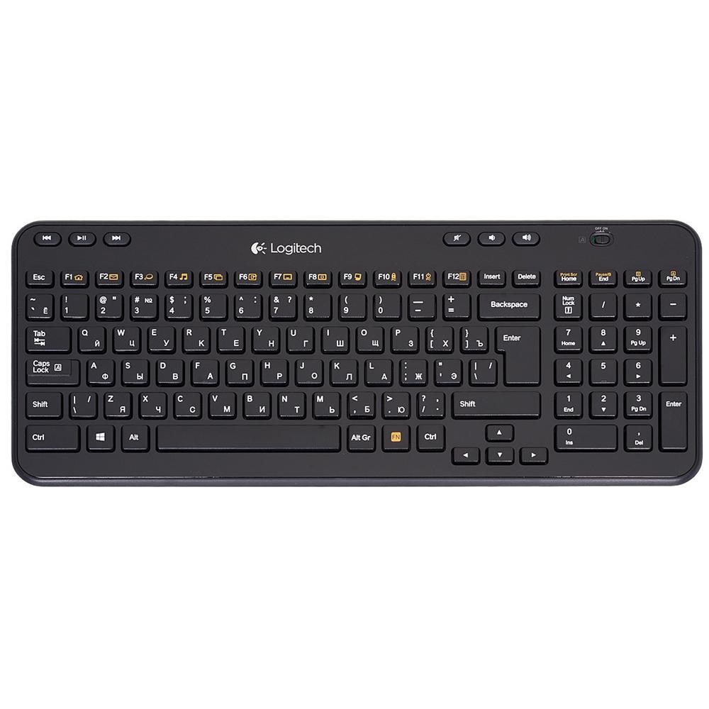 Клавиатура беспроводная Logitech K360 Black (920-003095) Multimedia, USB (стандартная для ПК, интерфейс - фото 1 - id-p222786730