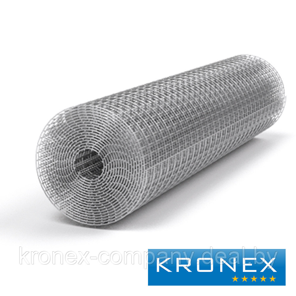 Cетка сварная оцинкованная KRONEX 6*6*0.6 мм. (рулон 1*25 м.) - фото 1 - id-p80330279