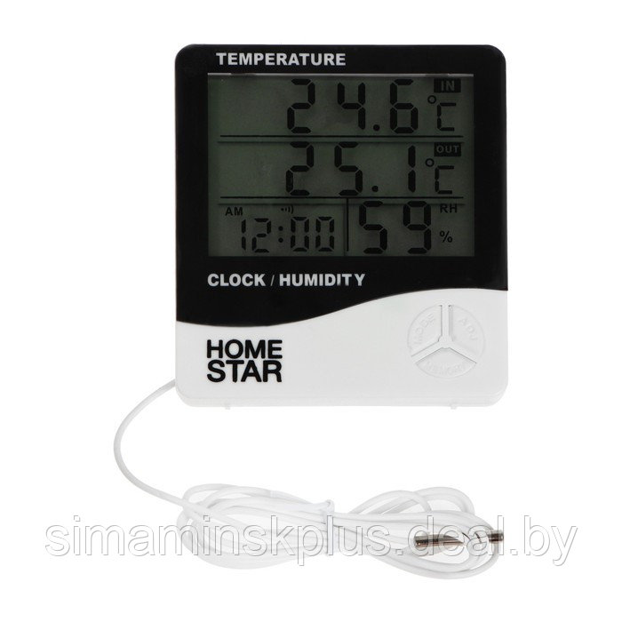 Термометр-гигрометр HOMESTAR HS-0109, комнатный, измерение влажности, белый - фото 2 - id-p222787437