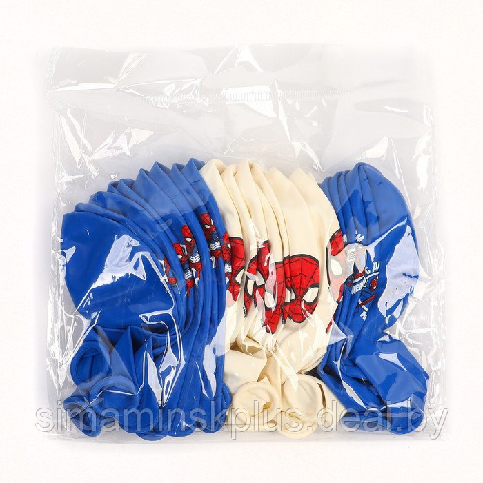 Воздушные шары цветные "С Днем Рождения!",12 дюйм (набор 25 шт), Человек-паук - фото 2 - id-p222788044
