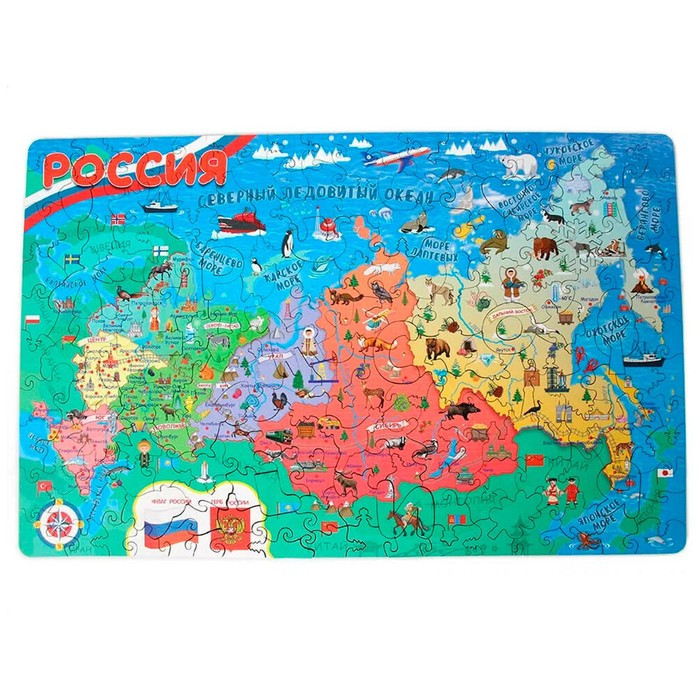 Пазл деревянный «Карта России» - фото 1 - id-p222795693