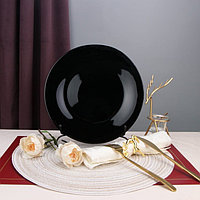 Тарелка обеденная из опалового стекла, 6 предметов, чёрный