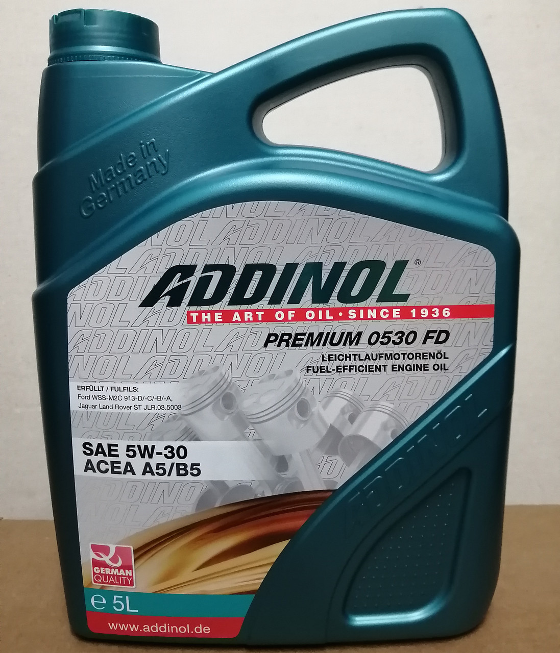 Масло моторное ADDINOL синтетическое Premium 0530 FD, 5W30, 5л - фото 1 - id-p58853683