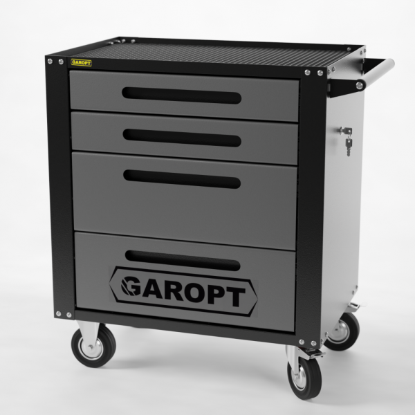 Тележка инструментальная Garopt 4 ящика, Серия "Standart", артикул GTS4.grey - фото 1 - id-p222809941