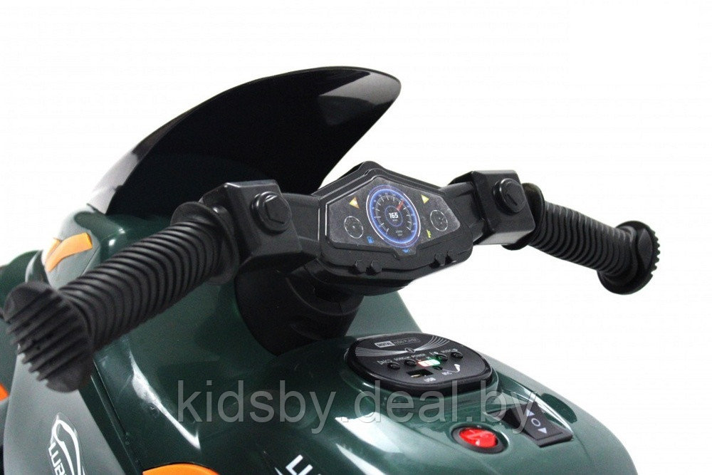 Детский электромотоцикл RiverToys G004GG (зеленый) - фото 3 - id-p222810343