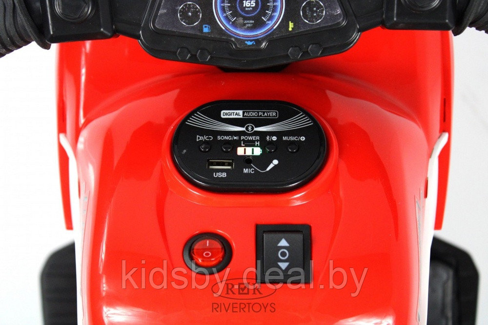 Детский электромотоцикл RiverToys G004GG (красный) - фото 6 - id-p222810344
