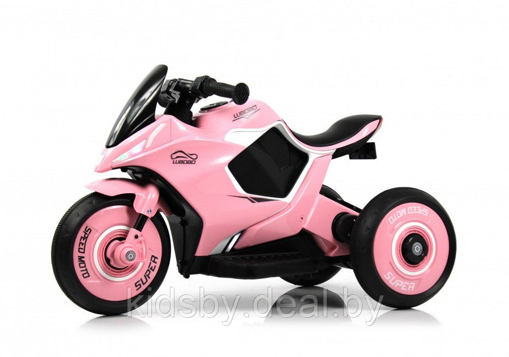 Детский электромотоцикл RiverToys G004GG (розовый) - фото 1 - id-p222810345