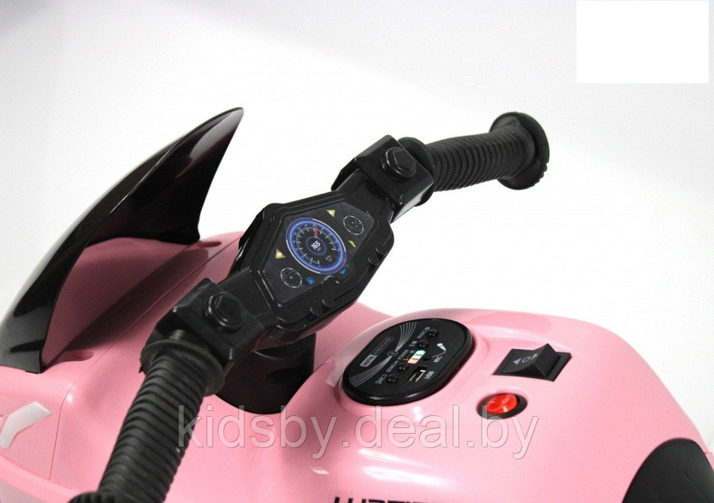Детский электромотоцикл RiverToys G004GG (розовый) - фото 3 - id-p222810345
