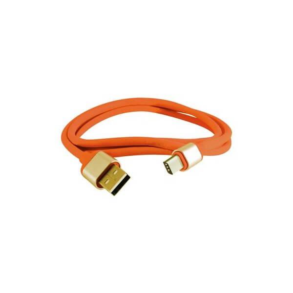Дата-кабель, ДК 14, USB - USB Type-C, 1 м, силиконовая оплетка, оранжевый, TDM//Китай/ - фото 1 - id-p222811522
